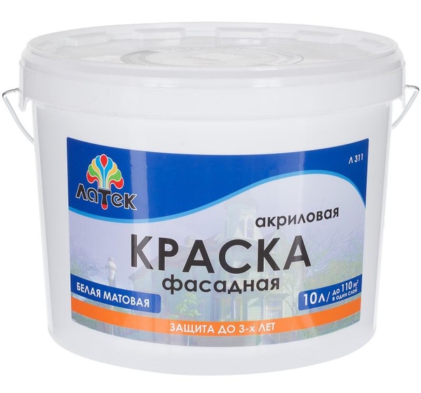 Краска для фасадов Латек, 15 кг